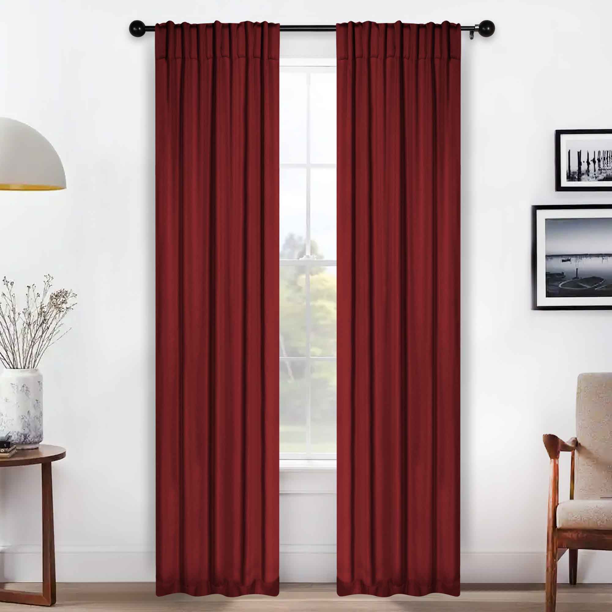 Solid Room Darkening Blackout Curtain Panels, Back Tabs, Set of 2 - Blackout Curtains by Superior