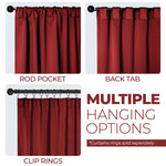Solid Room Darkening Blackout Curtain Panels, Back Tabs, Set of 2 - Blackout Curtains by Superior