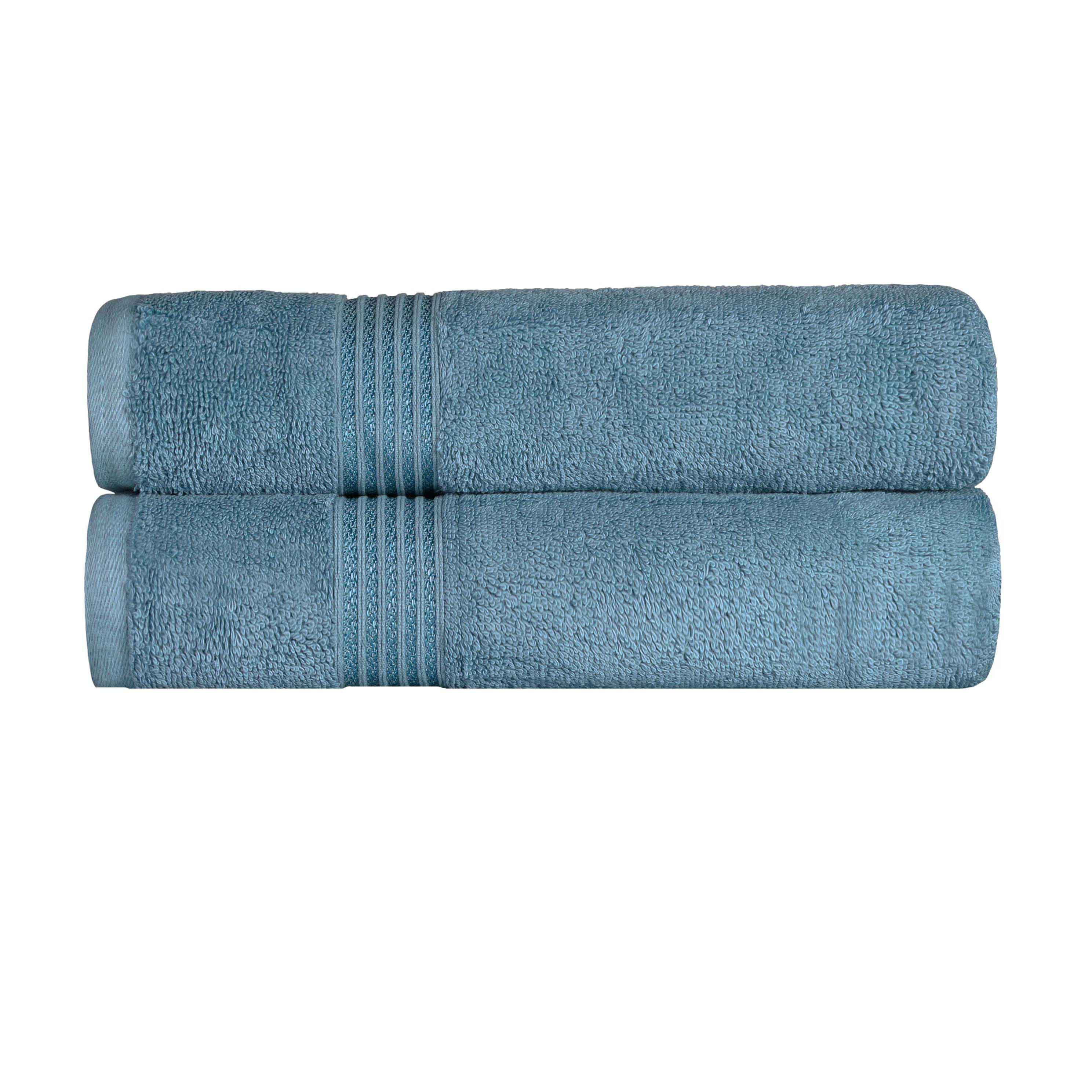 Heritage Egyptian Cotton Plush Absorbent Luxury Bath Towel Set of 2 - Bath Towel by Superior