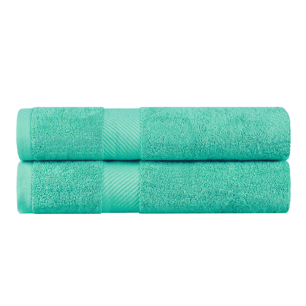 Kendell Egyptian Cotton Solid Medium Weight Bath Towel Set of 2 - SeaGreen