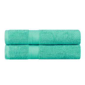 Kendell Egyptian Cotton Solid Medium Weight Bath Towel Set of 2 - SeaGreen