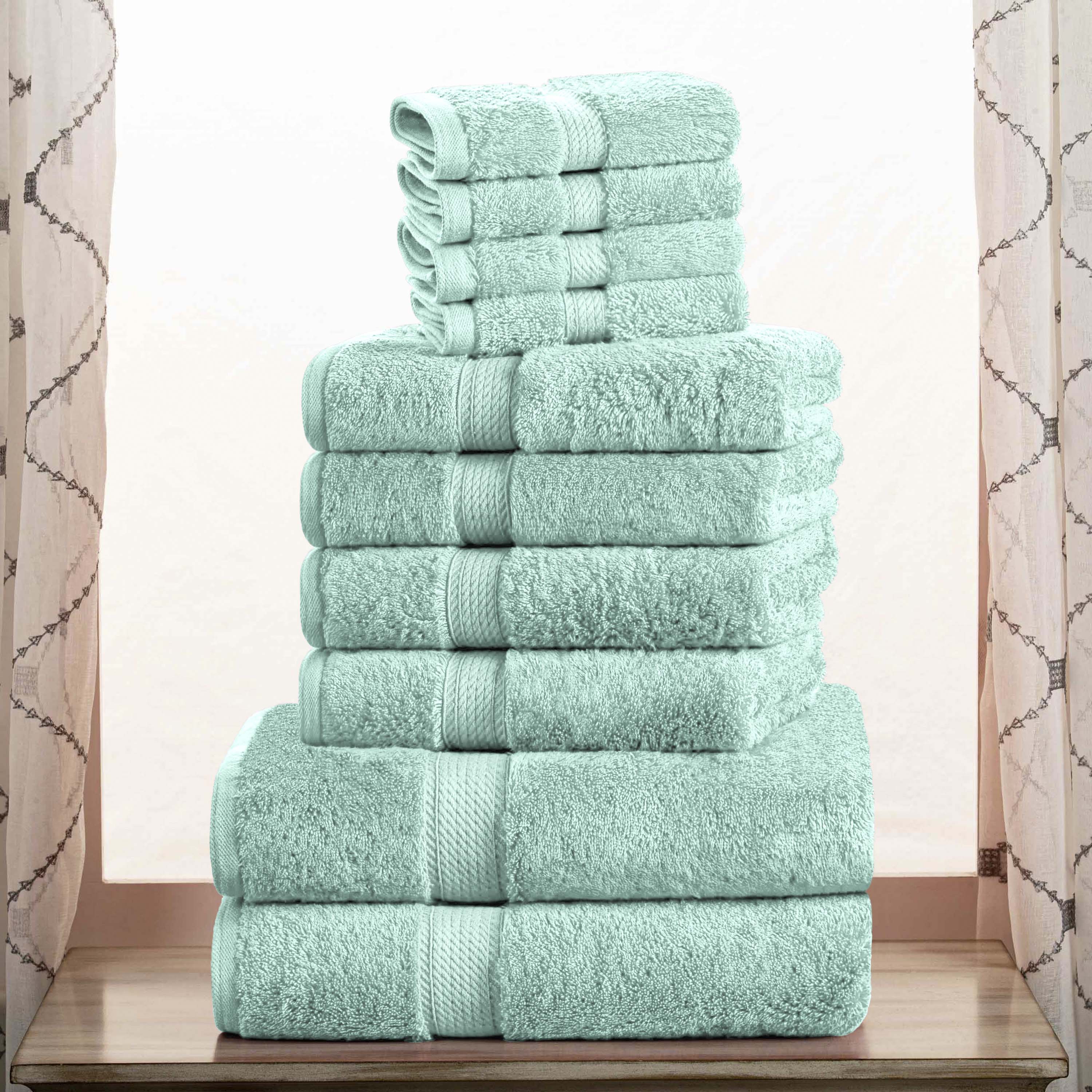 Madison Egyptian Cotton Pile Plush Heavyweight 10 Piece Towel Set - Egyptian Cotton Towel Set by Superior