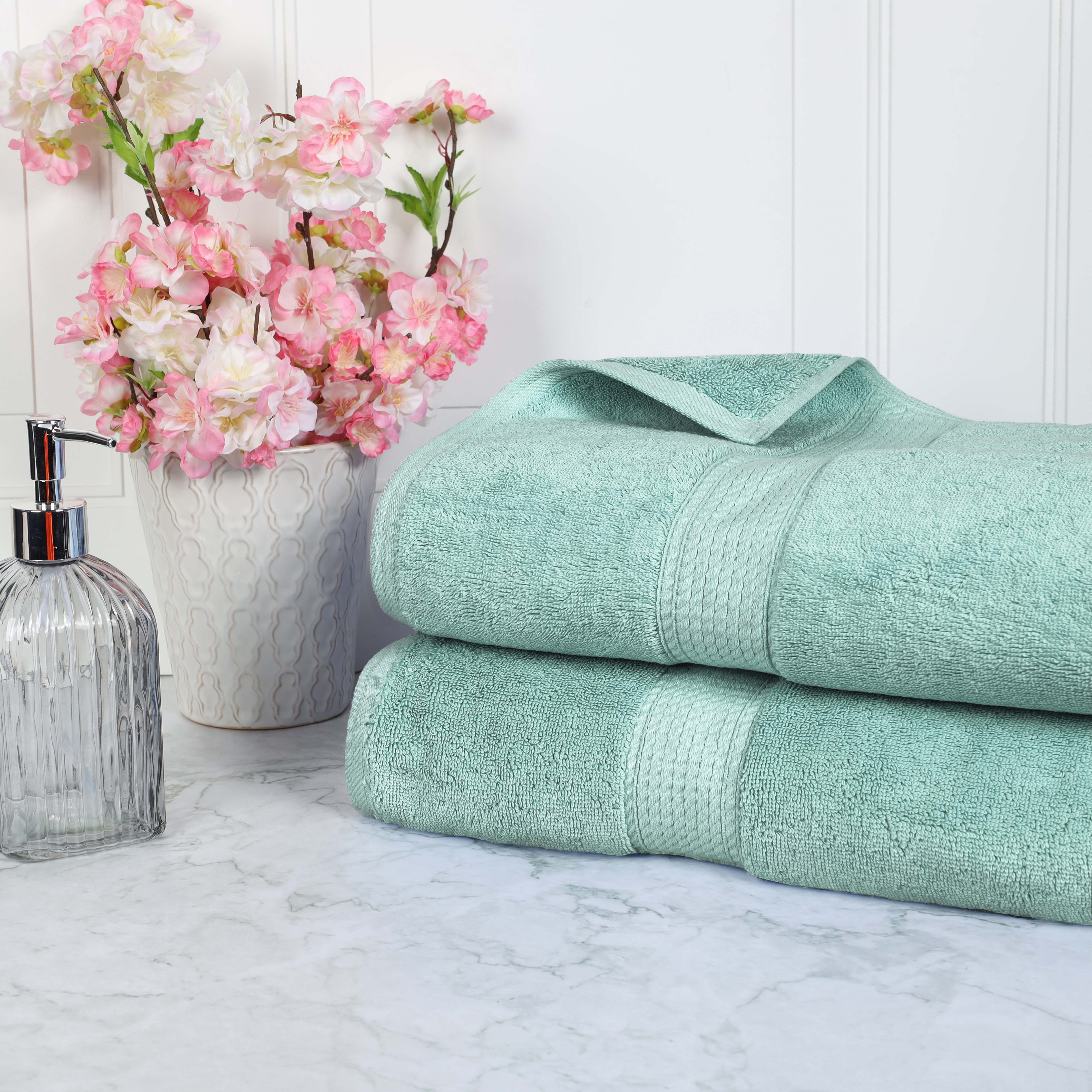 Madison Egyptian Cotton Pile Plush Heavyweight Bath Sheet Set of 2 - Egyptian Cotton Bath Sheet by Superior