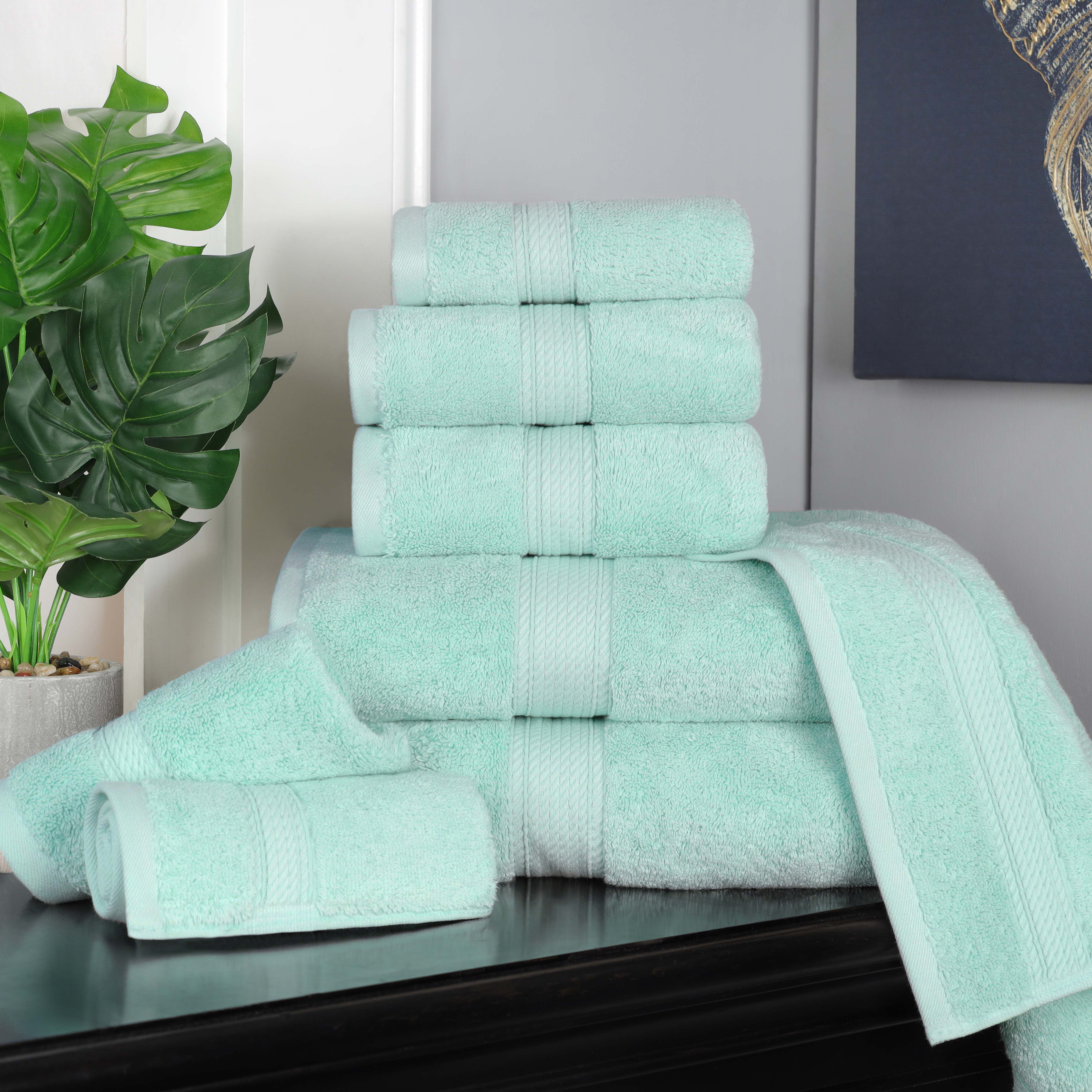Madison Egyptian Cotton Plush Heavyweight 8 Piece Towel Set - Egyptian Cotton Towel Set by Superior Brand