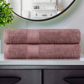 Kendell Egyptian Cotton Solid Medium Weight Bath Towel Set of 2 - Sedona