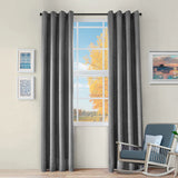 2 Panel Blackout Curtains Senna Solid Textured Grommet Window Panels