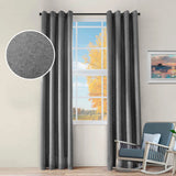 2 Panel Blackout Curtains Senna Solid Textured Grommet Window Panels