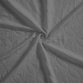 Serenity Cotton Matelasse Weave Jacquard Celtic Circle Bedspread Set -Grey
