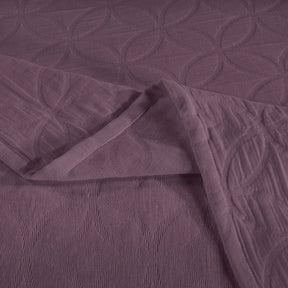 Serenity Cotton Matelasse Weave Jacquard Celtic Circle Bedspread Set - Lilac