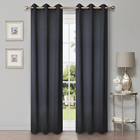 Blackout Solid Shimmer Grommet Curtain Panel - Deep Gulf