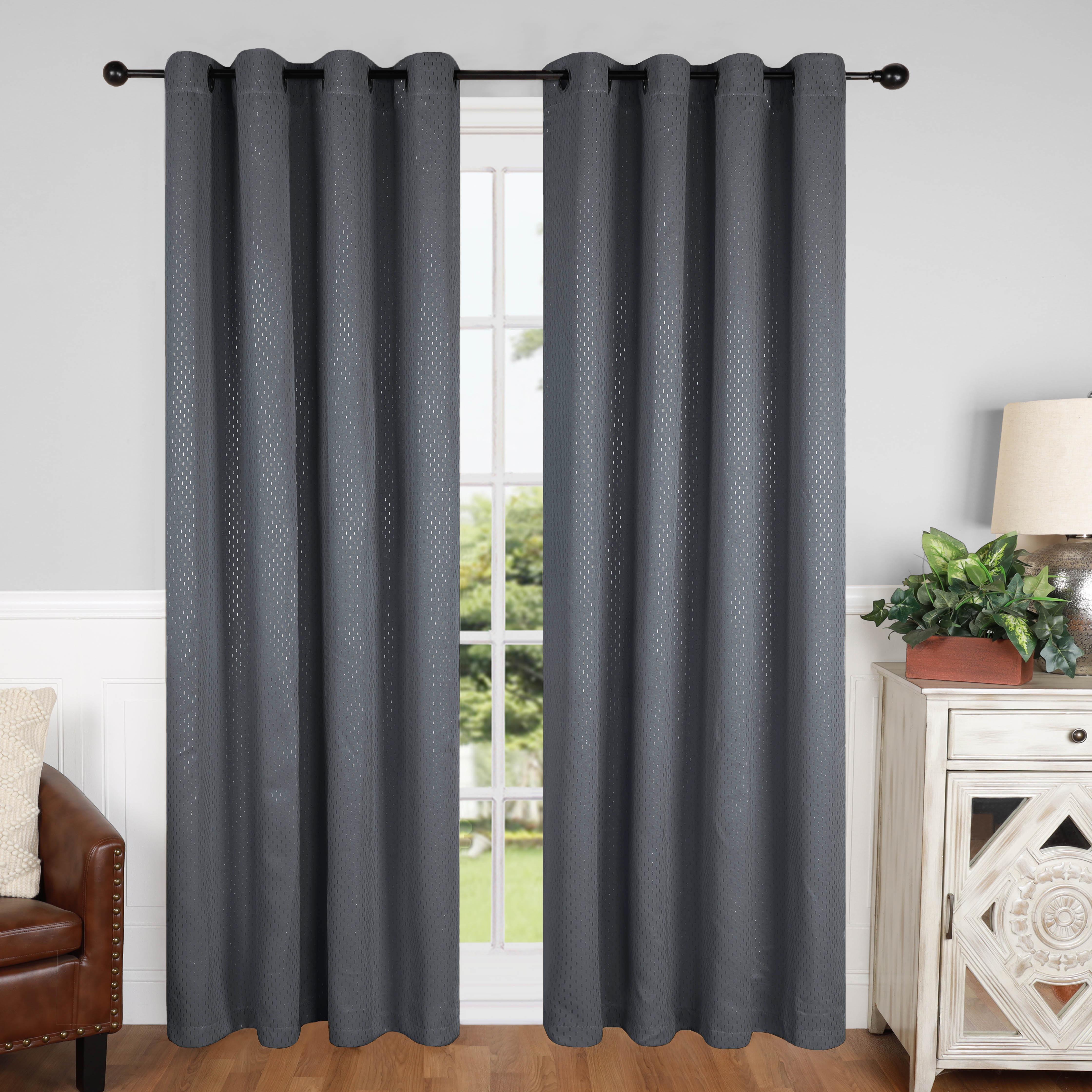 Solid Shimmer Grommet Blackout Curtain Panel Set - Blackout Curtains by Superior