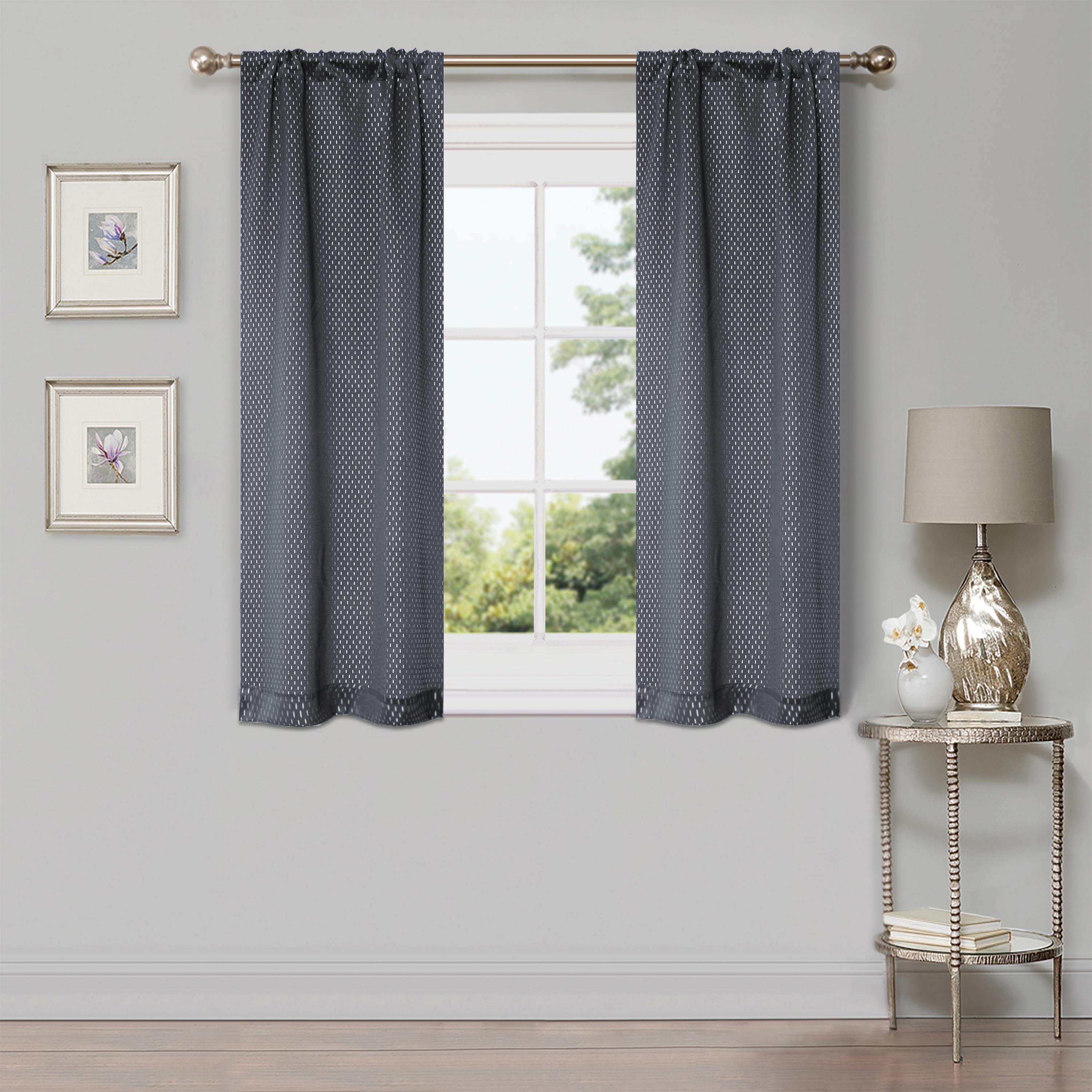 Modern Shimmer Washable Room Darkening Blackout Curtains, Set of 2 - Blackout Curtains by Superior Brand