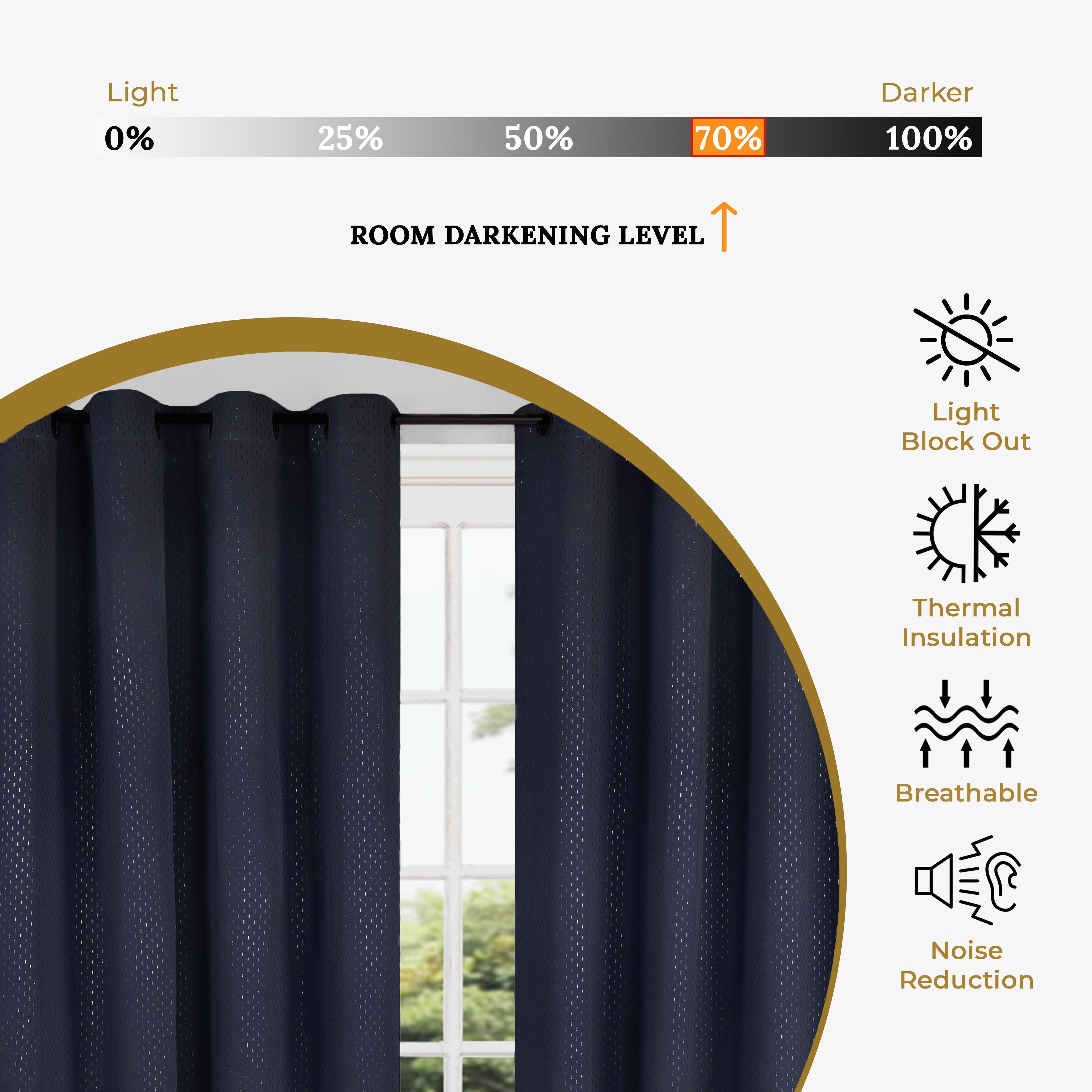Solid Shimmer Grommet Blackout Curtain Panel Set - Blackout Curtains by Superior