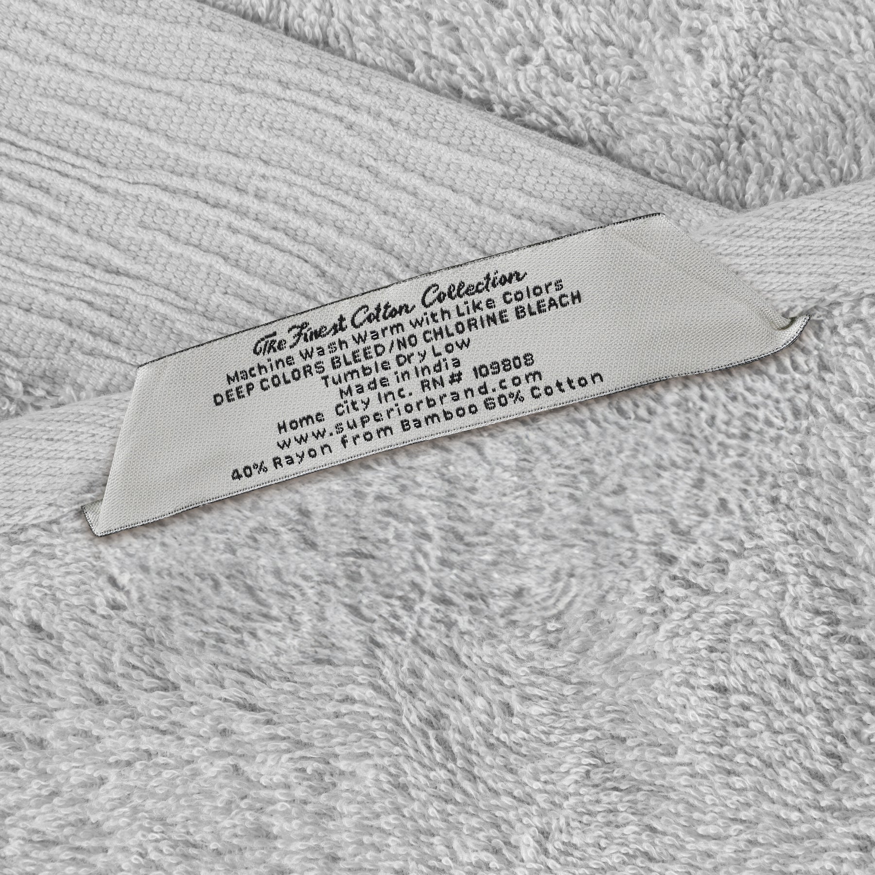 Rayon from Bamboo Eco-Friendly Fluffy Soft Solid Bath Sheet - Platinum