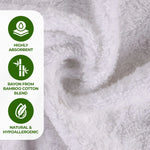 Rayon from Bamboo Eco-Friendly Fluffy Soft Solid 8 Piece Towel Set - Towel Set by Superior Brand