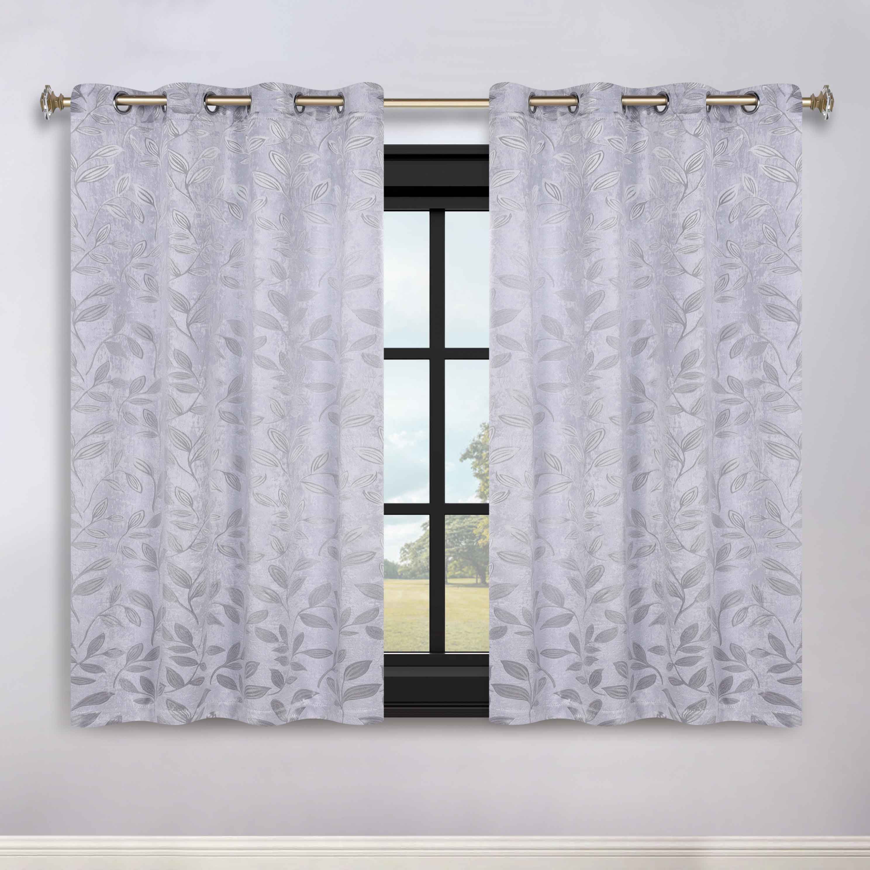 Leaves Room Darkening Grommet Blackout Curtain Panels, Set of 2 - Blackout Curtains by Superior