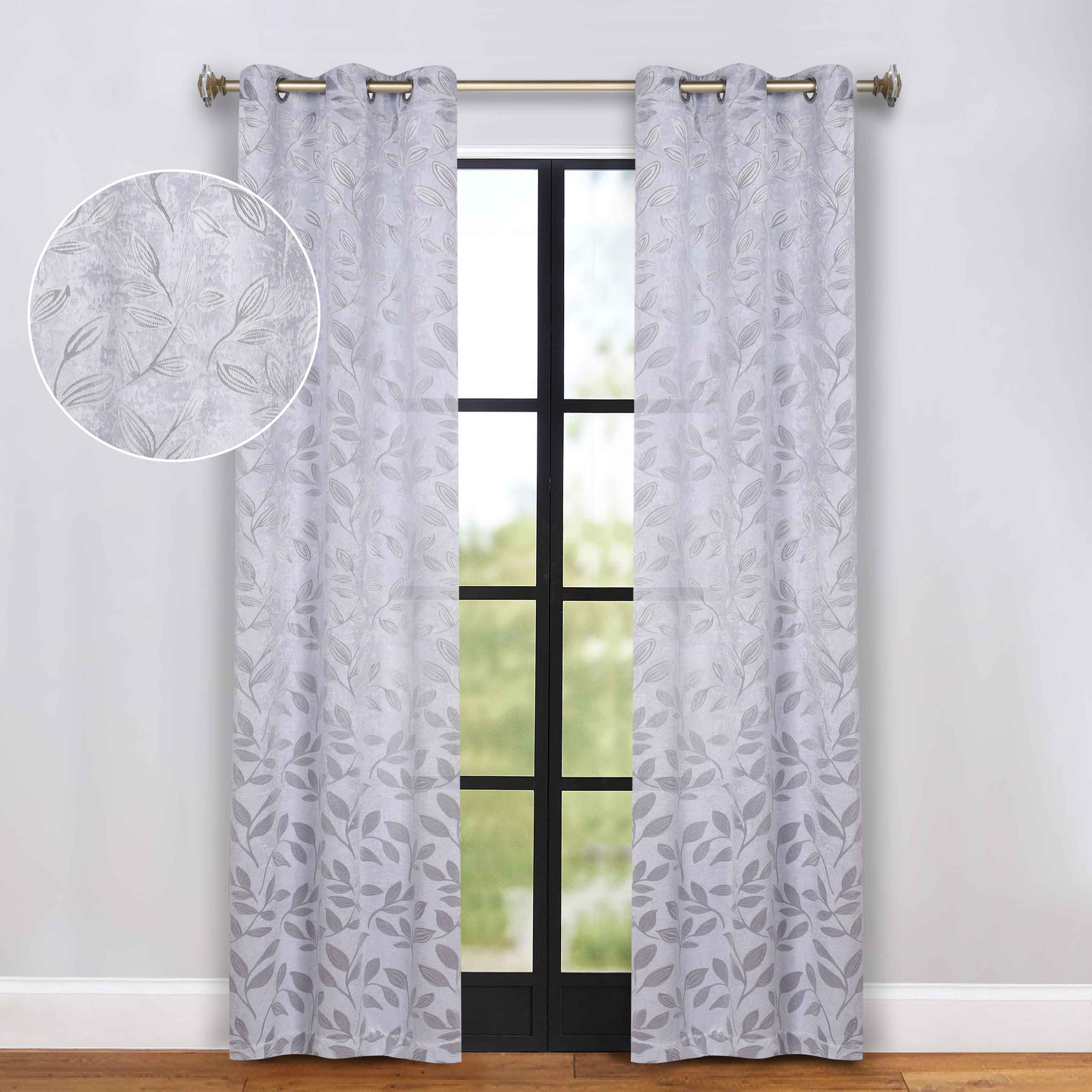 Leaves Room Darkening Grommet Blackout Curtain Panels, Set of 2 - Blackout Curtains by Superior Brand