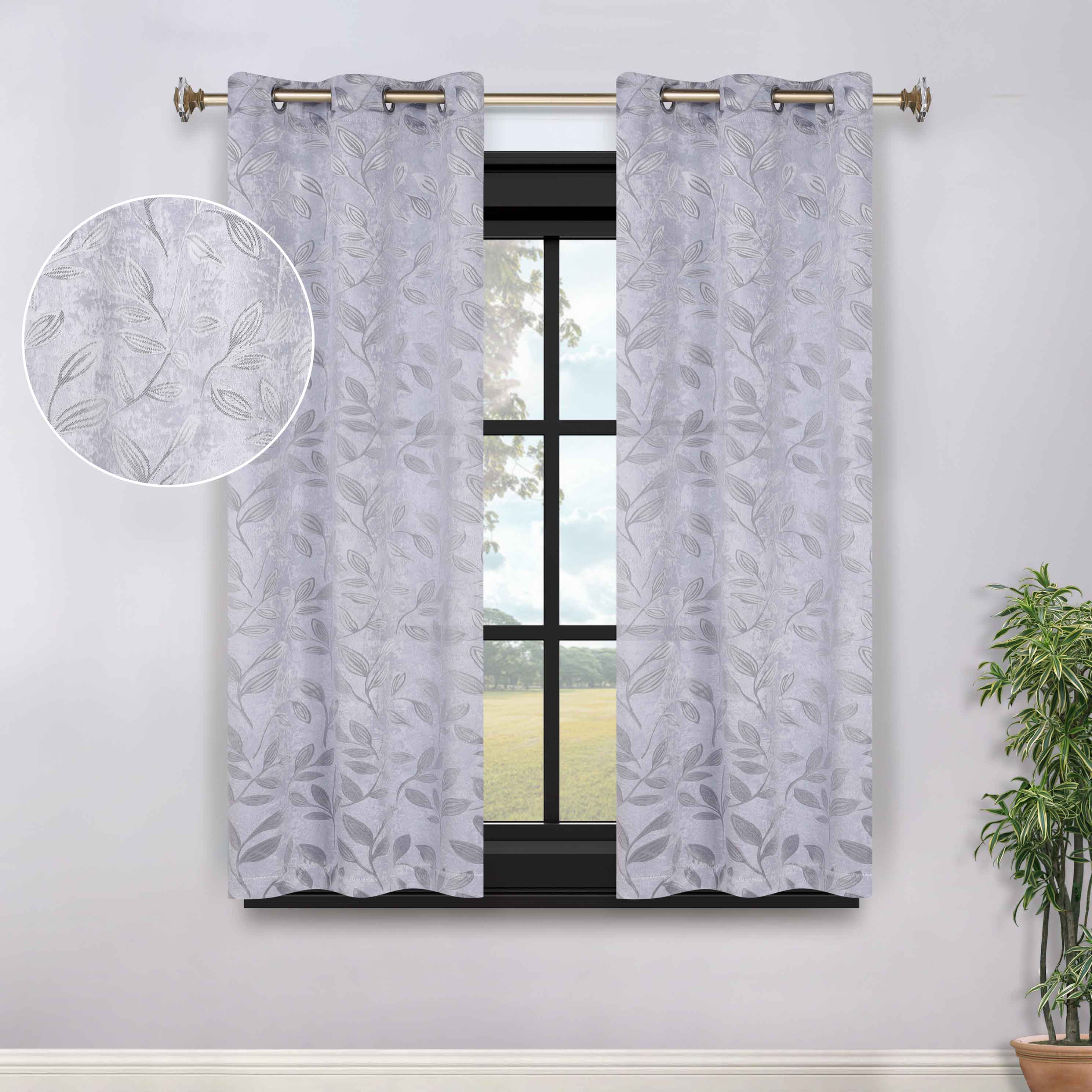 Leaves Room Darkening Grommet Blackout Curtain Panels, Set of 2 - Blackout Curtains by Superior Brand