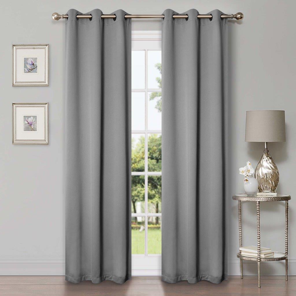 Solid Machine Washable Room Darkening Blackout Curtain 42 Inches - Blackout Curtains by Superior
