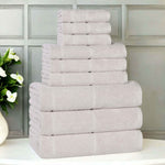 Mile Smart Twist Viscose Cotton Blend Solid 9 Piece Towel Set - Towel Set by Superior Brand