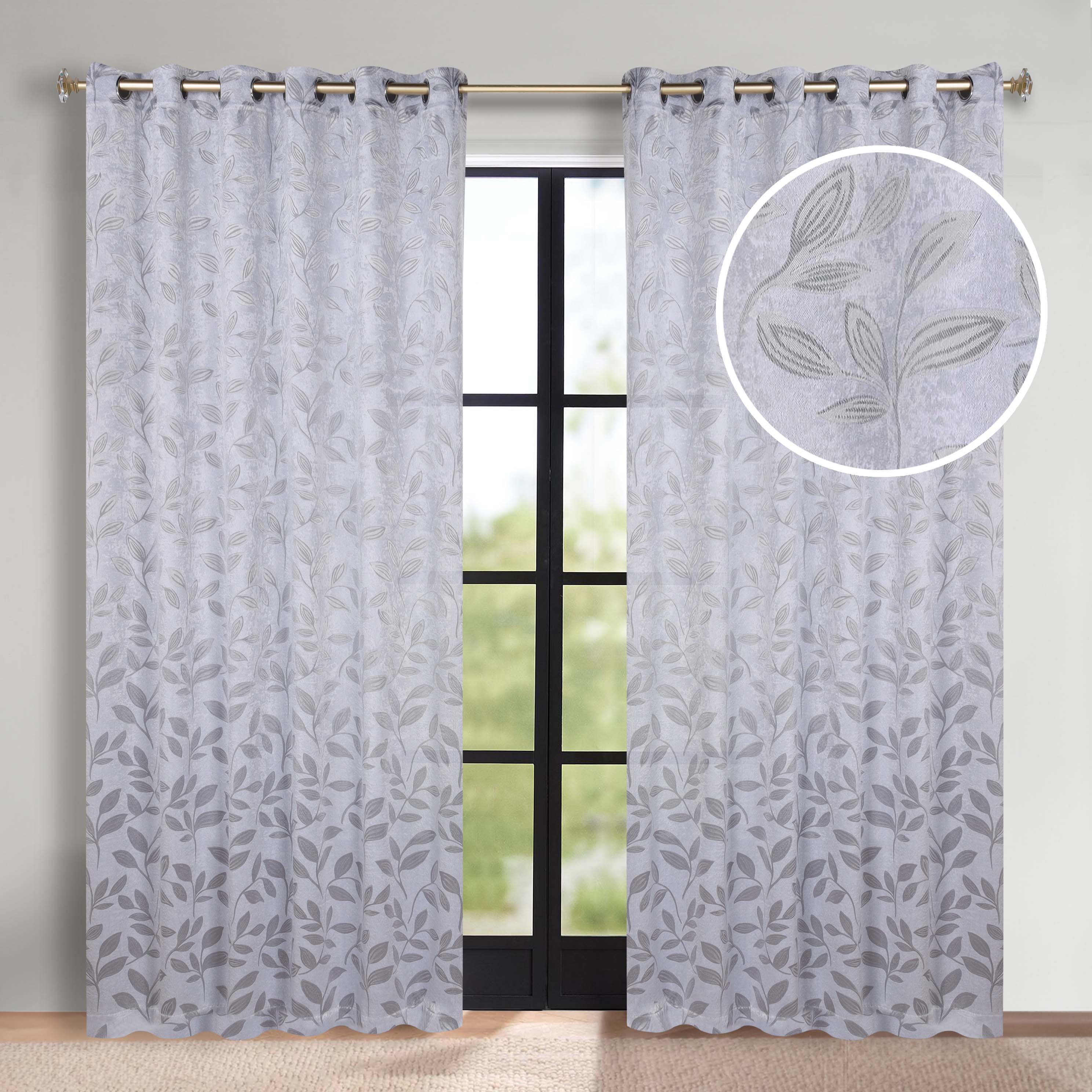 Leaves Room Darkening Grommet Blackout Curtain Panels, Set of 2 - Blackout Curtains by Superior Brand