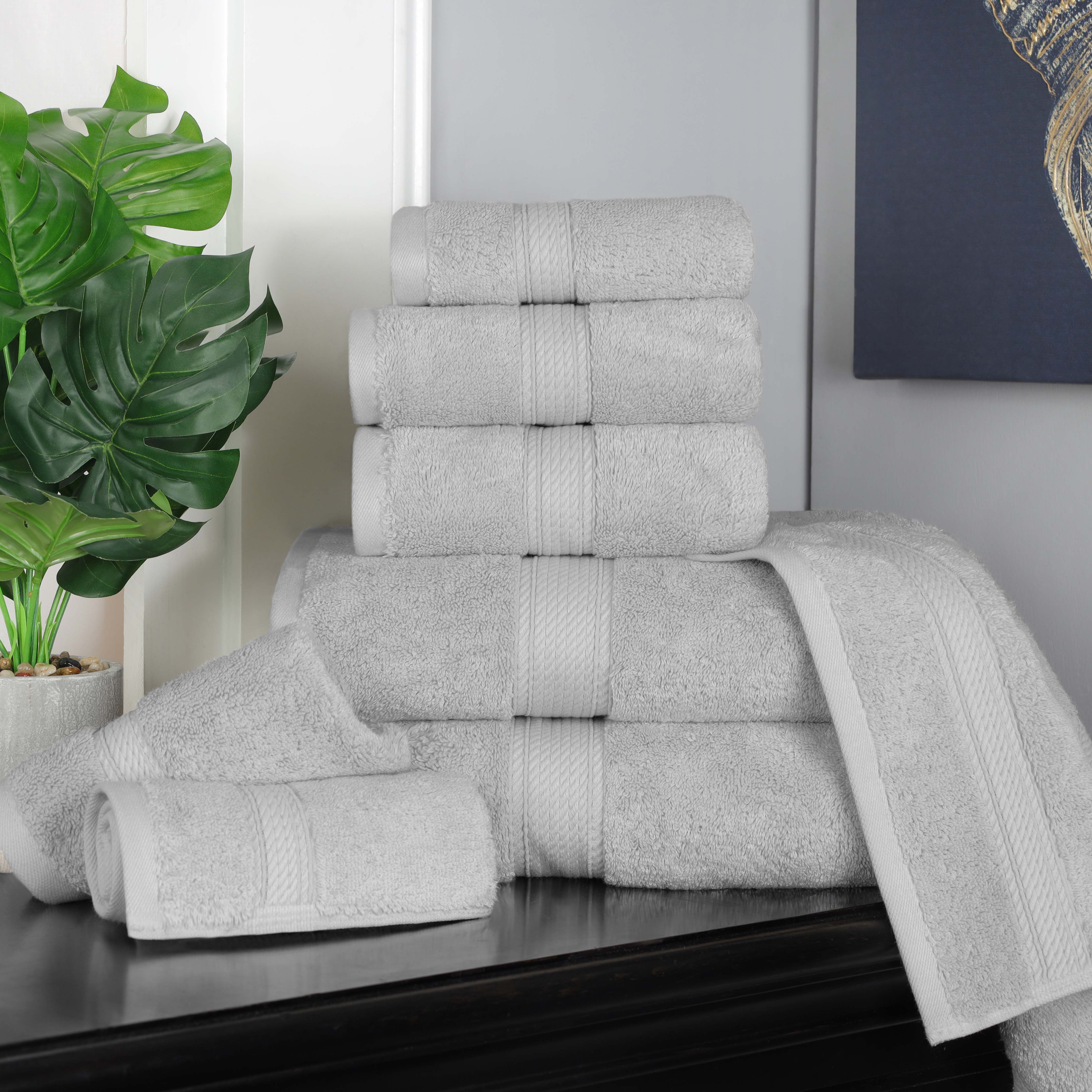 Madison Egyptian Cotton Plush Heavyweight 8 Piece Towel Set - Egyptian Cotton Towel Set by Superior Brand