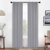Solid Room Darkening Blackout Curtain Panels, Back Tabs, Set of 2 - Blackout Curtains by Superior