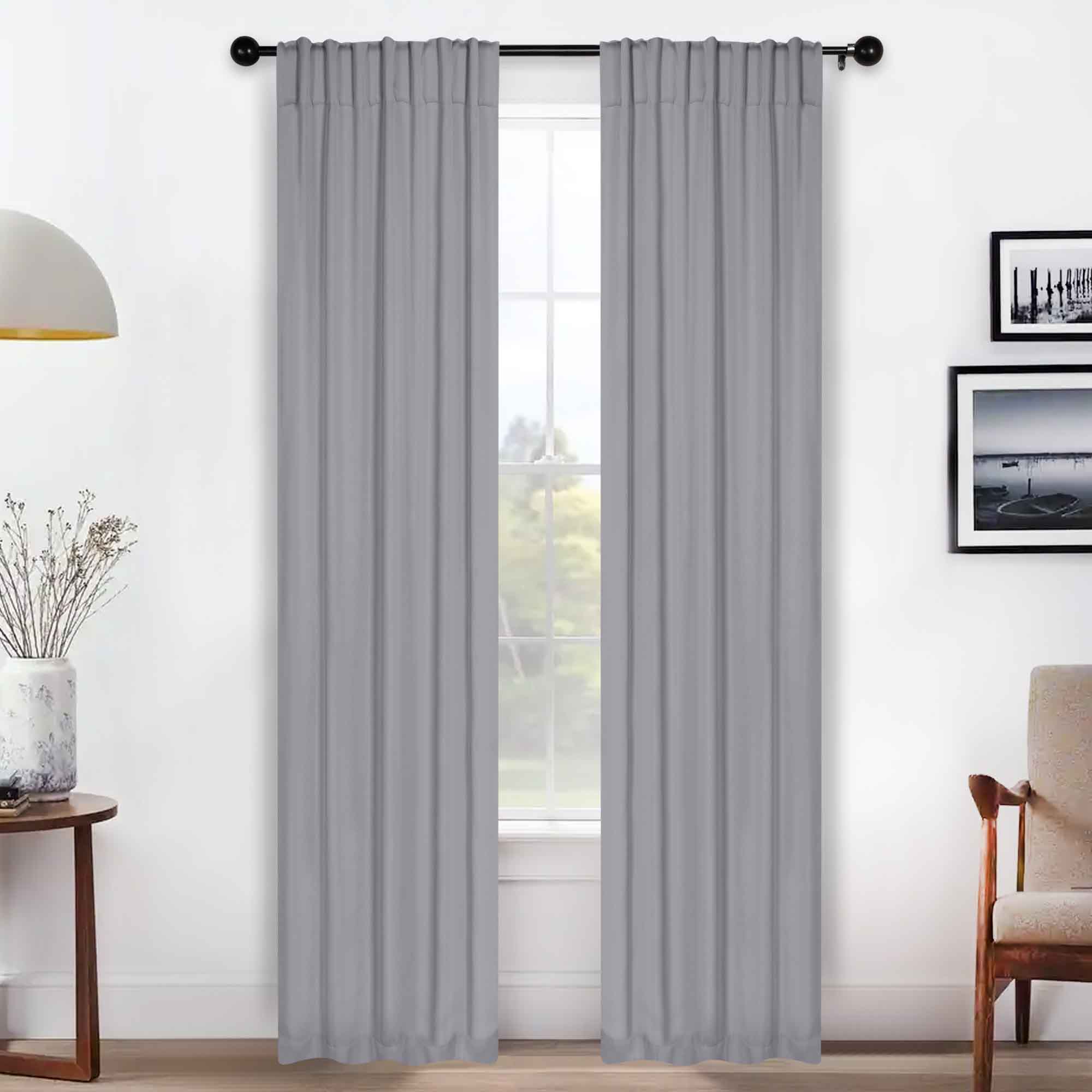Solid Room Darkening Blackout Curtain Panels, Back Tabs, Set of 2 - Blackout Curtains by Superior