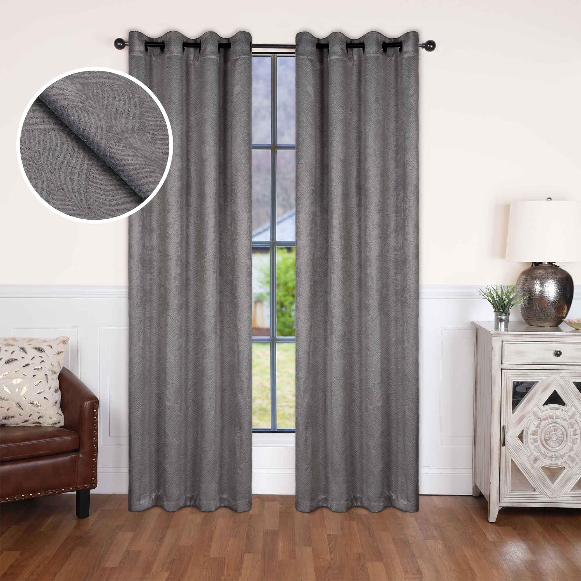 Waverly Geometric Washable Room Darkening Blackout Curtains, Set of 2 - Blackout Curtains by Superior Brand
