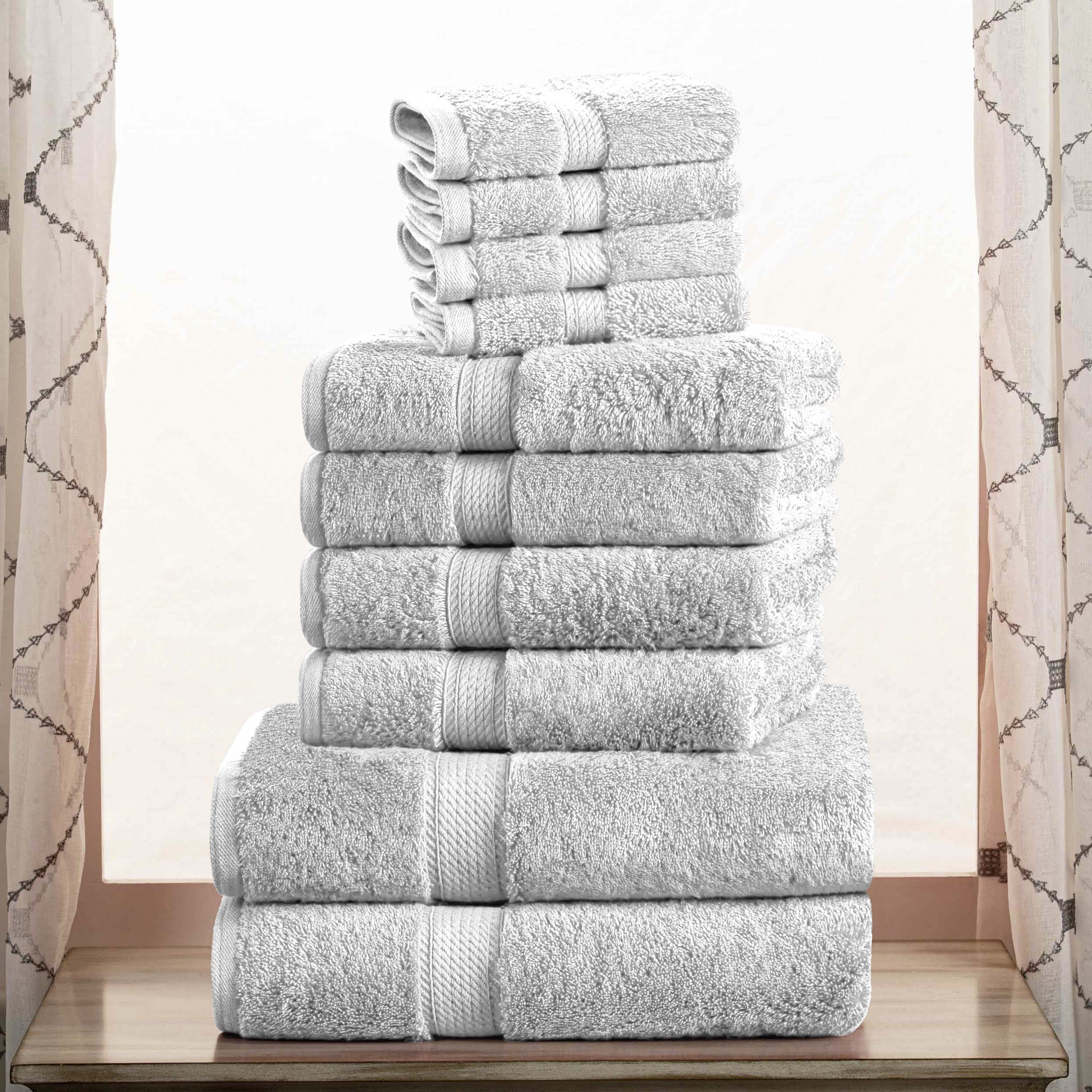 Egyptian Cotton Madison Plush Towel Set 10 Piece - Egyptian Cotton Towel Set by Superior Brand
