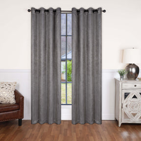Waverly Thermal Blackout Grommet 2 Piece Curtain Panel Set - Silver