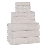 Mile Smart Twist Viscose Cotton Blend Solid 9 Piece Towel Set - Towel Set by Superior Brand