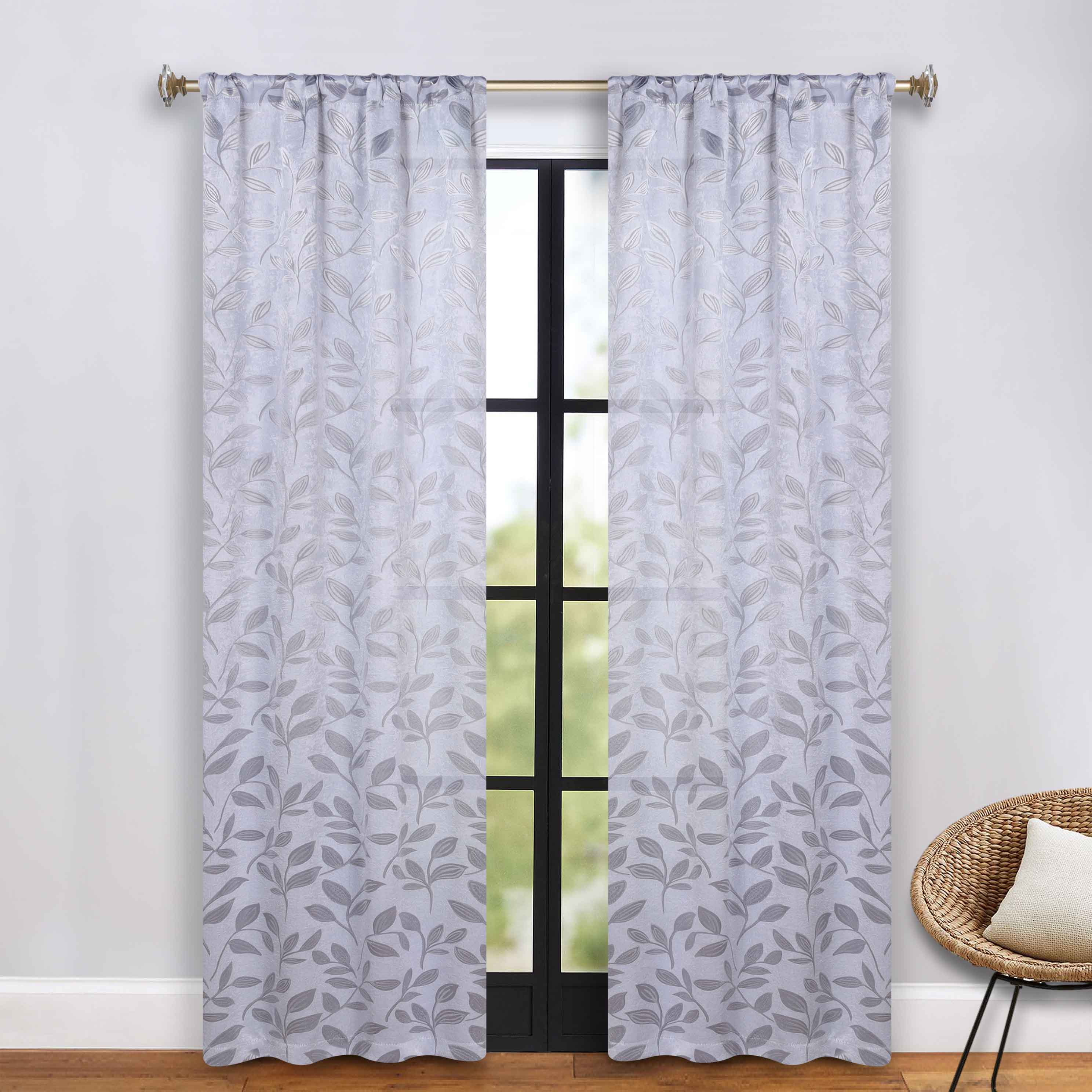 Leaves Room Darkening Washable Blackout Curtain Panels, Set of 2 - Blackout Curtains by Superior Brand