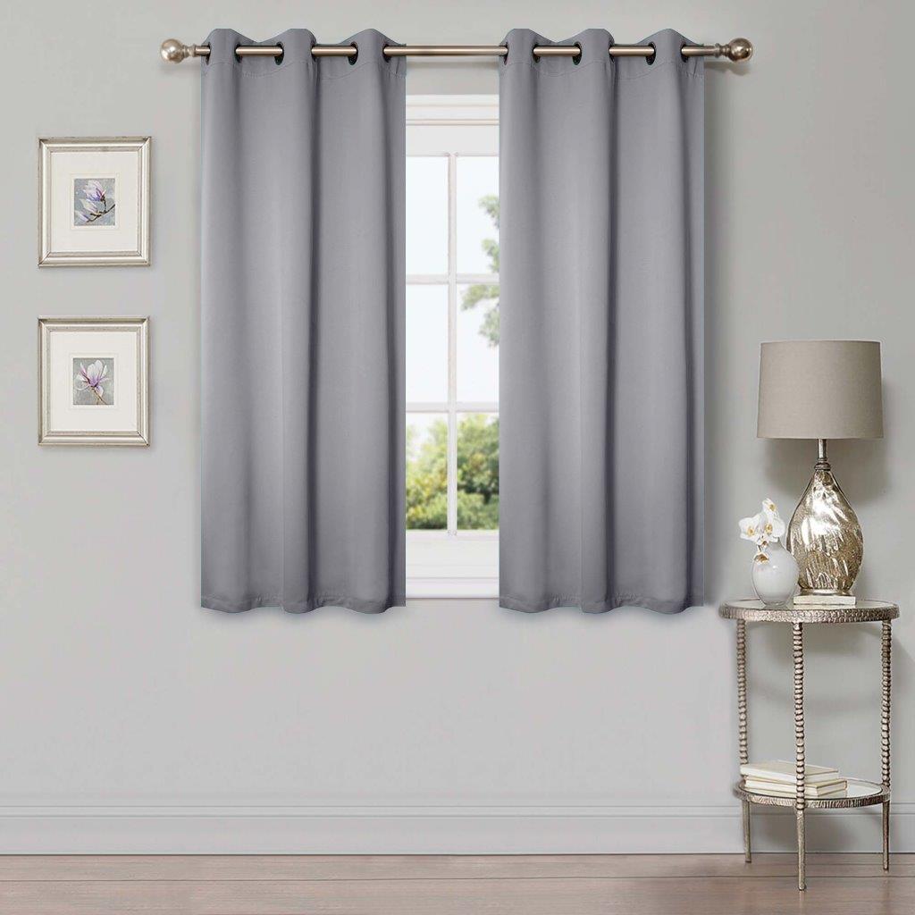 Solid Machine Washable Room Darkening Blackout Curtain 42 Inches - Blackout Curtains by Superior