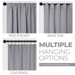 Solid Room Darkening Blackout Curtain Panels, Back Tabs, Set of 2 - Blackout Curtains by Superior