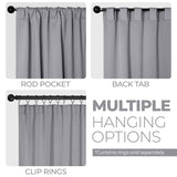 Solid Room Darkening Blackout Curtain Panels, Back Tabs, Set of 2 - Blackout Curtains by Superior