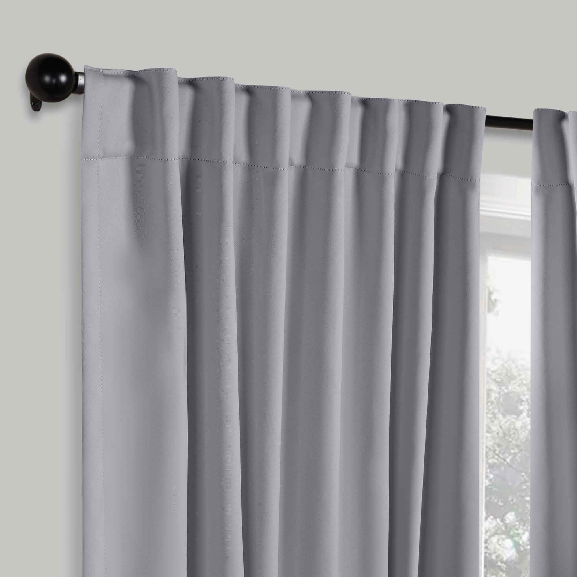 Solid Room Darkening Blackout Curtain Panels, Back Tabs, Set of 2 - Blackout Curtains by Superior