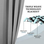 Solid Machine Washable Room Darkening Blackout Curtain 42 Inches - Blackout Curtains by Superior