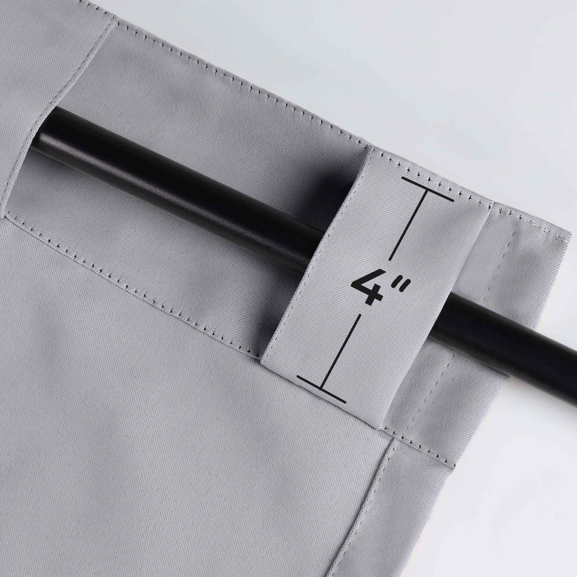 Solid Room Darkening Blackout Curtain Panels, Back Tabs, Set of 2 - Blackout Curtains by Superior