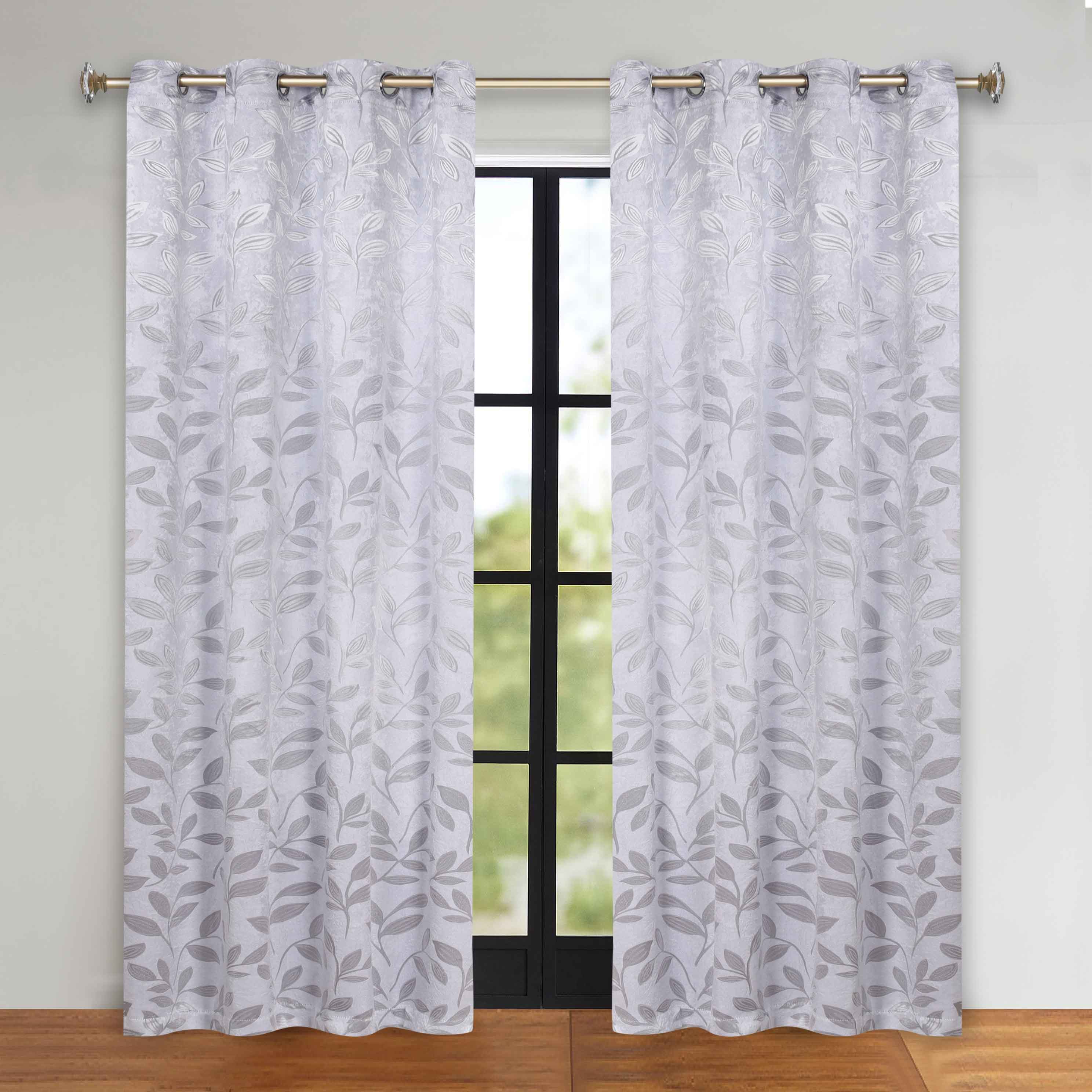 Leaves Room Darkening Grommet Blackout Curtain Panels, Set of 2 - Blackout Curtains by Superior