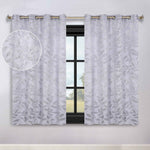 Leaves Room Darkening Grommet Blackout Curtain Panels, Set of 2 - Blackout Curtains by Superior