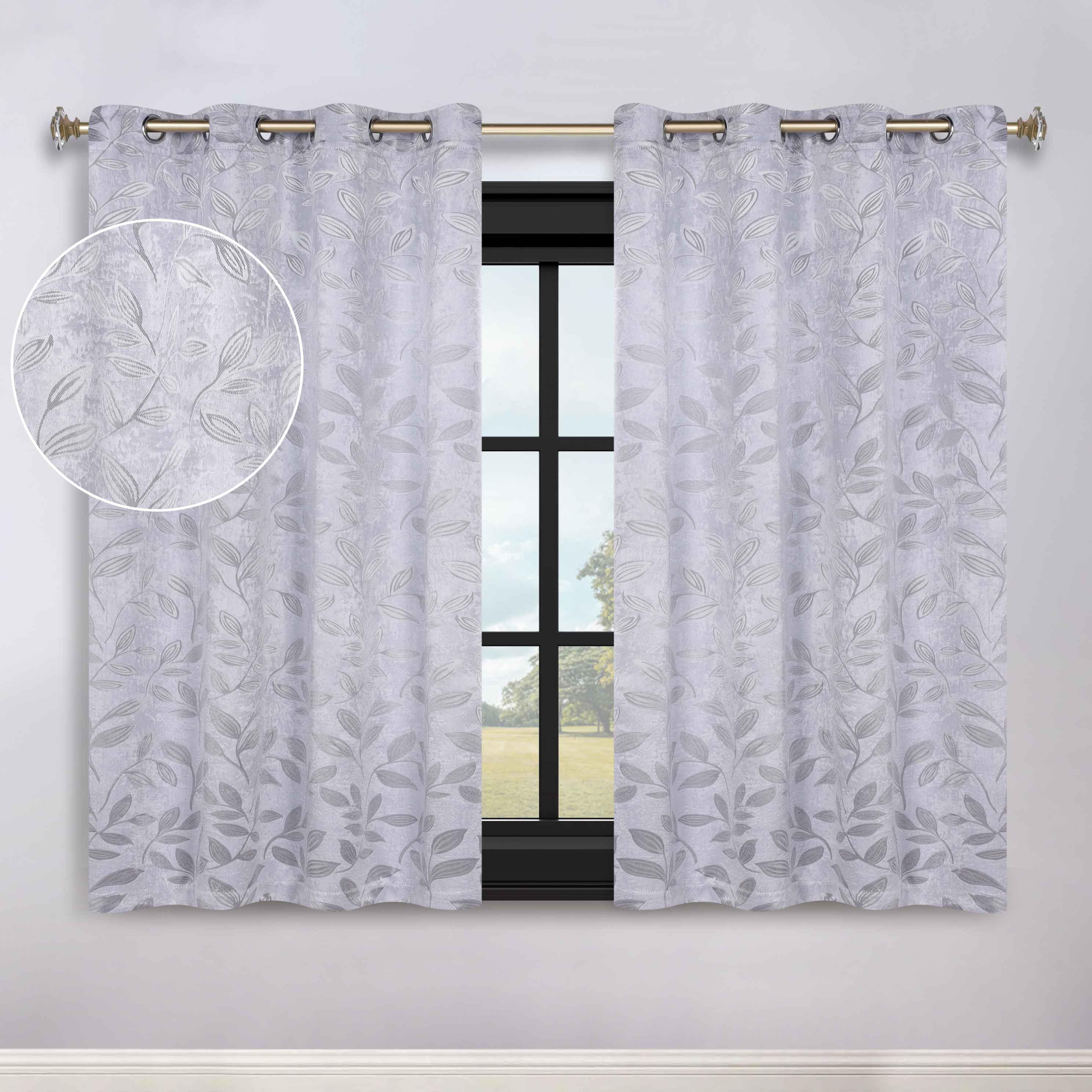 Leaves Room Darkening Grommet Blackout Curtain Panels, Set of 2 - Blackout Curtains by Superior