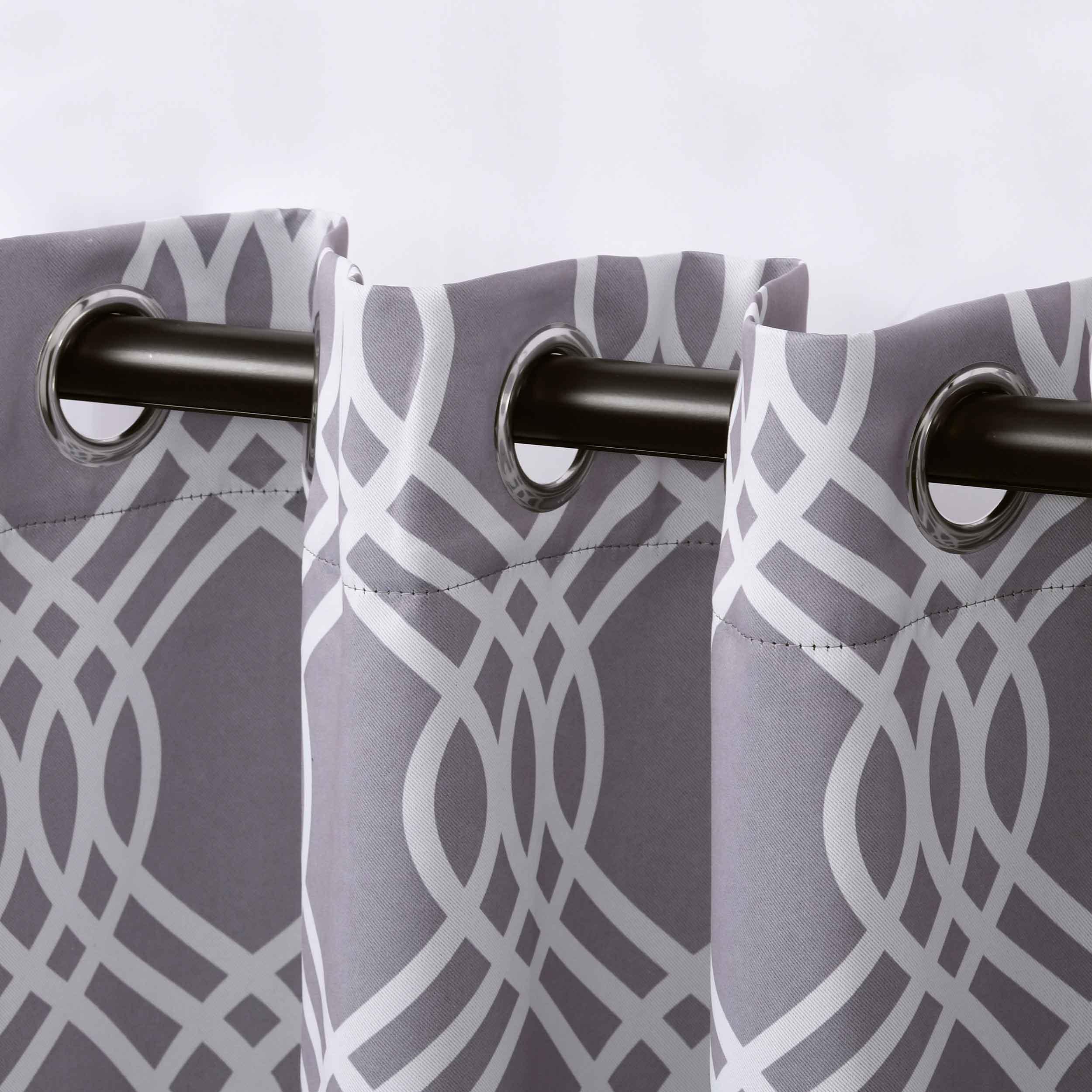 Ribbon Machine Washable Room Darkening Blackout Curtain Set - Blackout Curtains by Superior