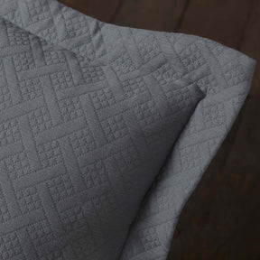 Basket Weave Matelasse Cotton Bedspread Set - Silver
