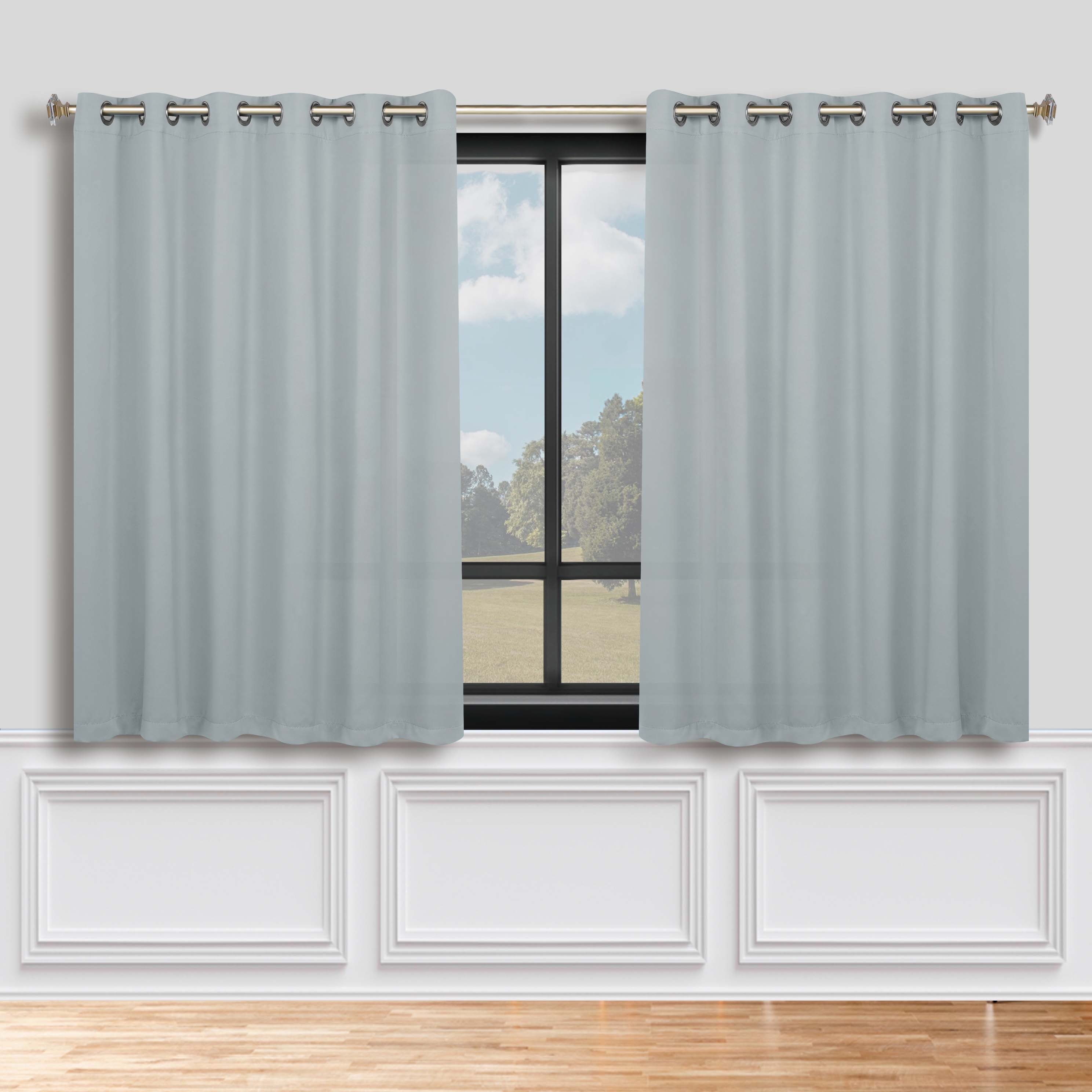 Classic Modern Solid Room Darkening Blackout Curtain Panels, Set of 2 - Blackout Curtains by Superior