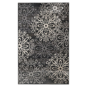 Leigh Traditional Floral Scroll Indoor Area Rug or Runner Rug Or Door Mat