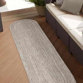 Reversible Braided Eco-Friendly Area Rug Indoor Outdoor Rugs - SlateWhite