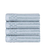 Soho Ribbed Cotton Super Absorbent 4 Piece Hand Towel Set - Hand Towel Set by Superior