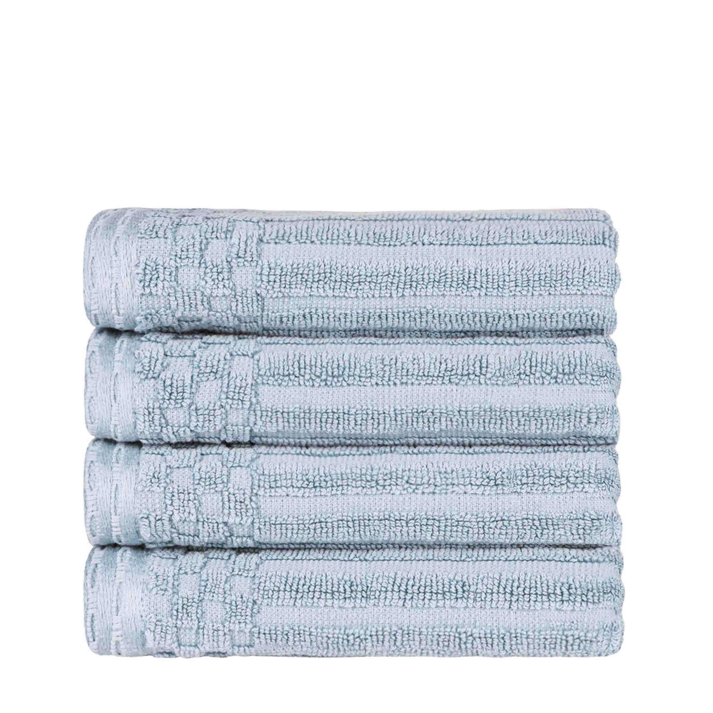 Soho Ribbed Cotton Super Absorbent 4 Piece Hand Towel Set - Hand Towel Set by Superior