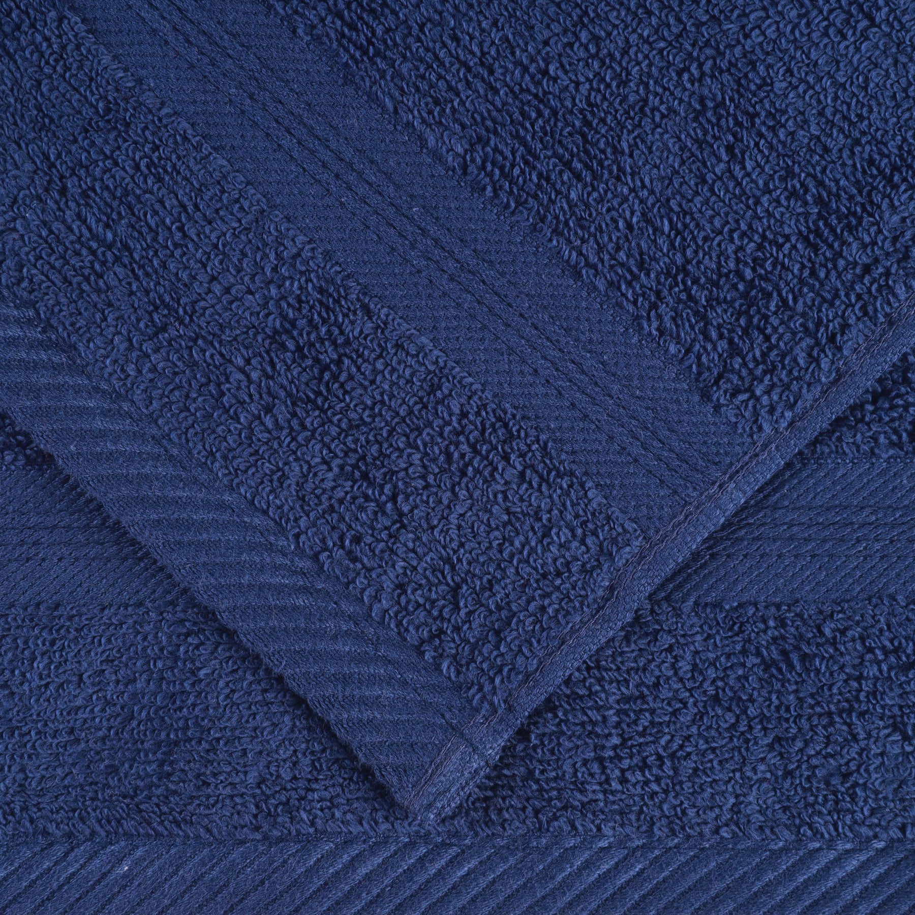 Smart Dry Zero Twist Cotton 3-Piece Assorted Towel Set - Navy Blue